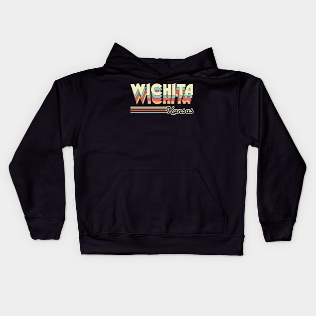 Wichita town retro Kids Hoodie by SerenityByAlex